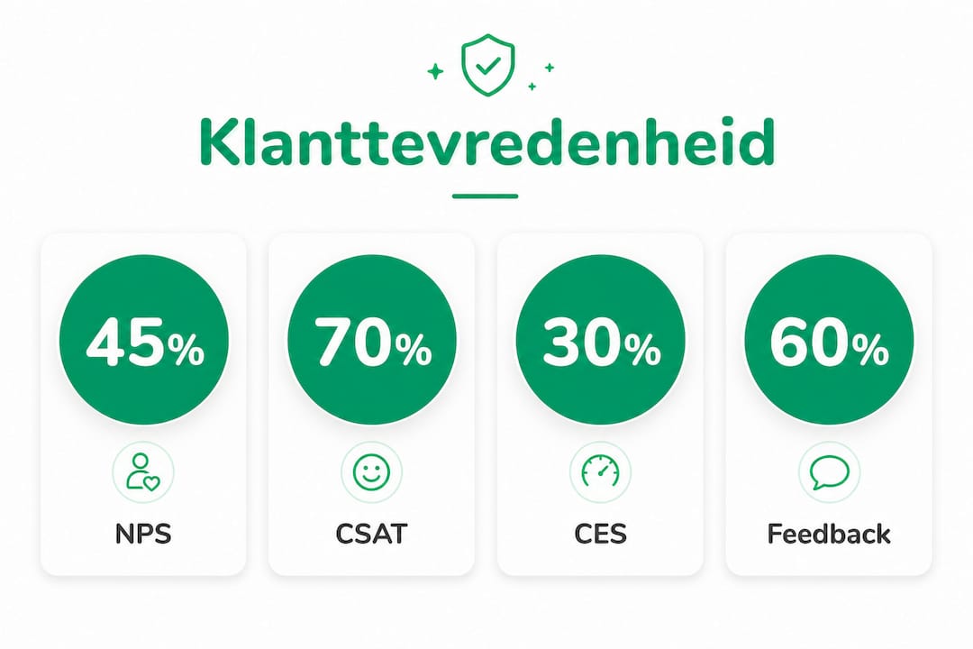 Infographic met belangrijkste cijfers over klanttevredenheid