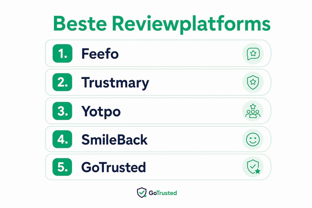 Infographic: de 5 belangrijkste reviewplatforms voor 2026 op een rij