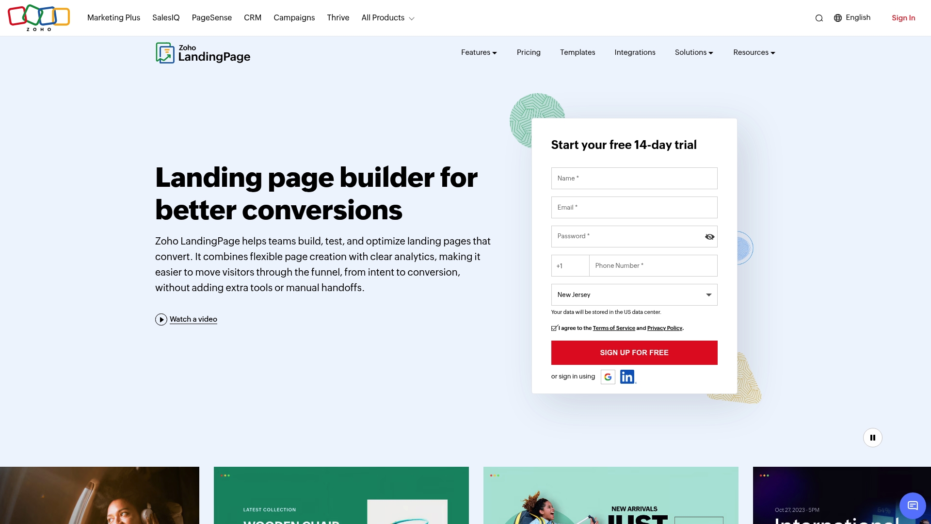 https://zoho.com/landingpage