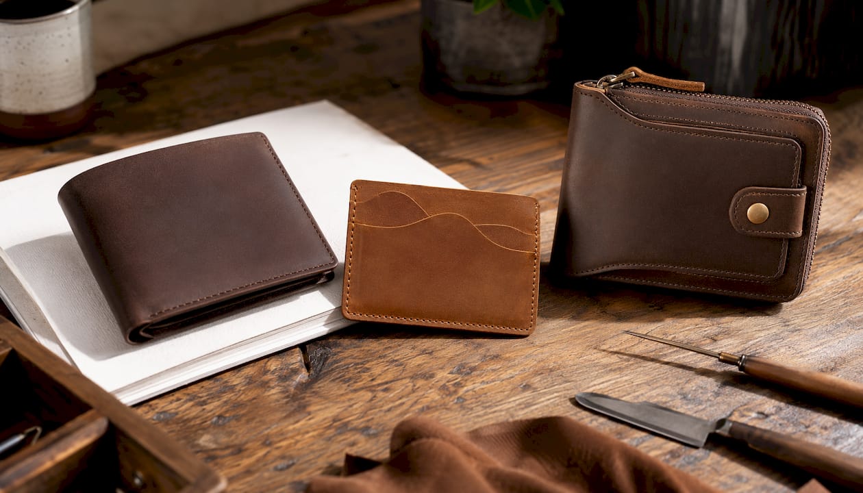 Classic Vintage Leather Bifold Wallet