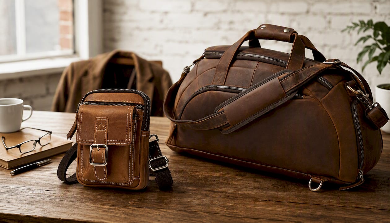 Genuine Leather Crossbody Bag