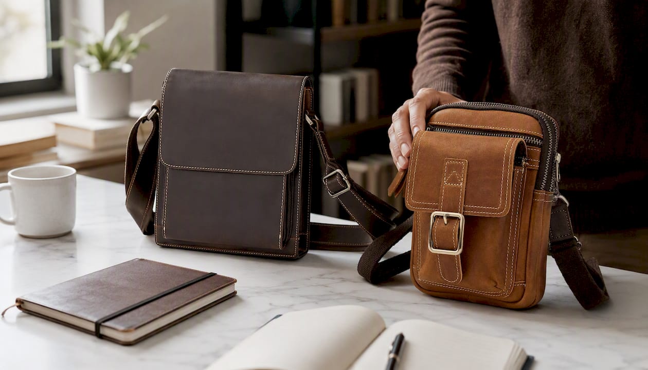 Genuine Leather Crossbody Bag