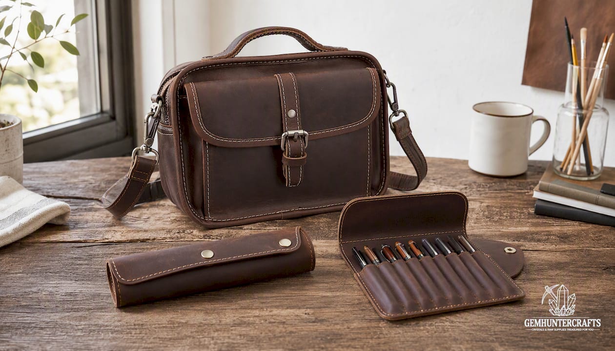 Personalized Crazy Horse Leather Messenger Bag: Vintage Crossbody
