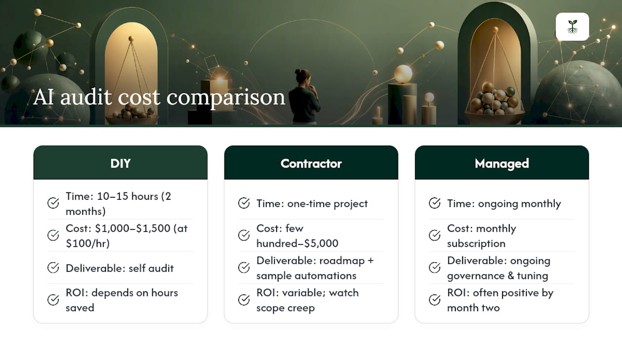 What does an AI workflow audit cost? — overview diagram