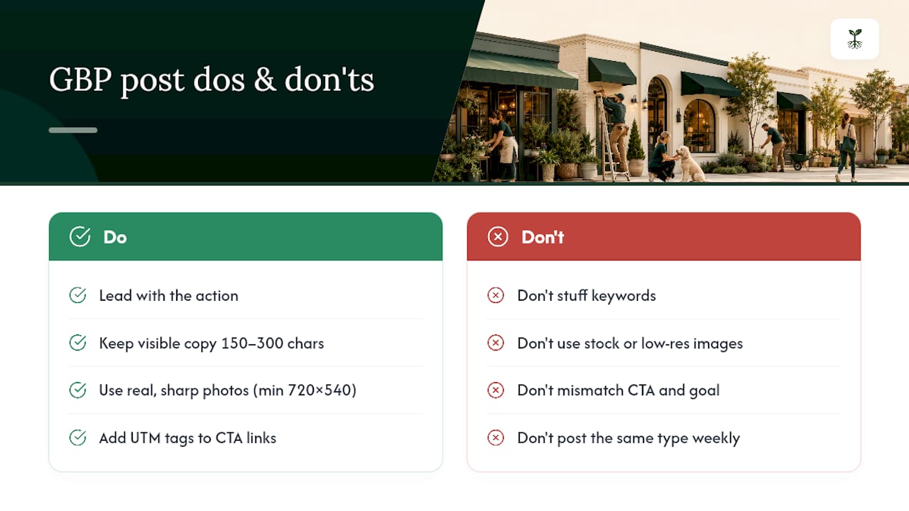 How to write GBP posts that actually get clicks — overview diagram