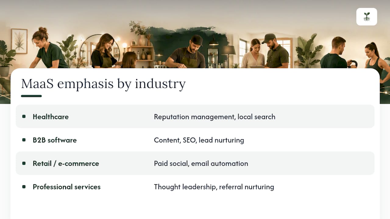 MaaS priorities across four business industries