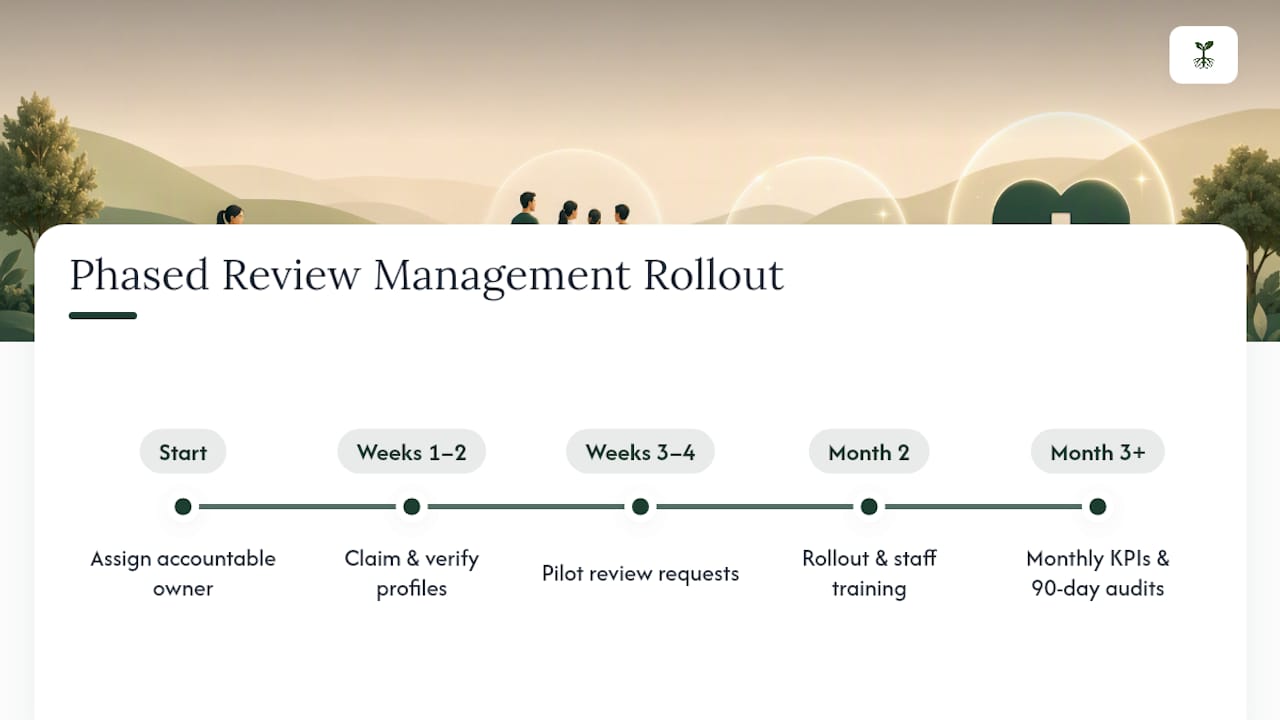 Phased healthcare review program rollout