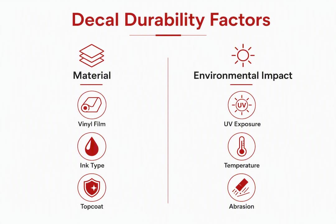 Infographic comparing vinyl decal durability factors