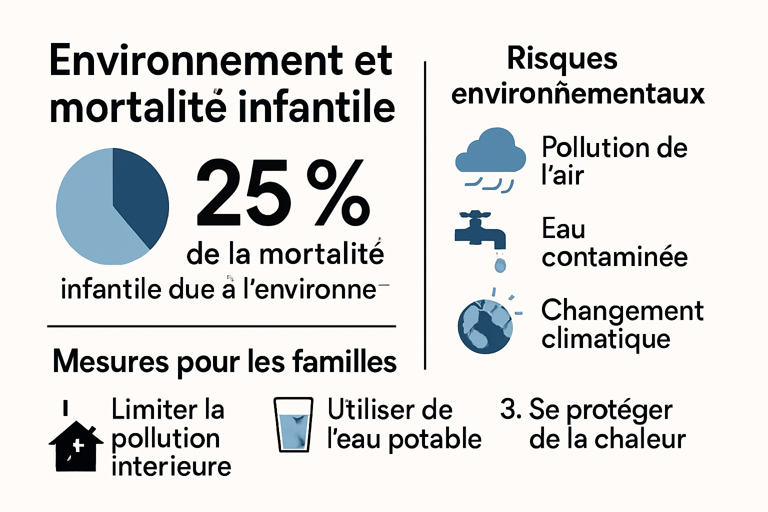 Infographie sur impacts environnementaux enfants