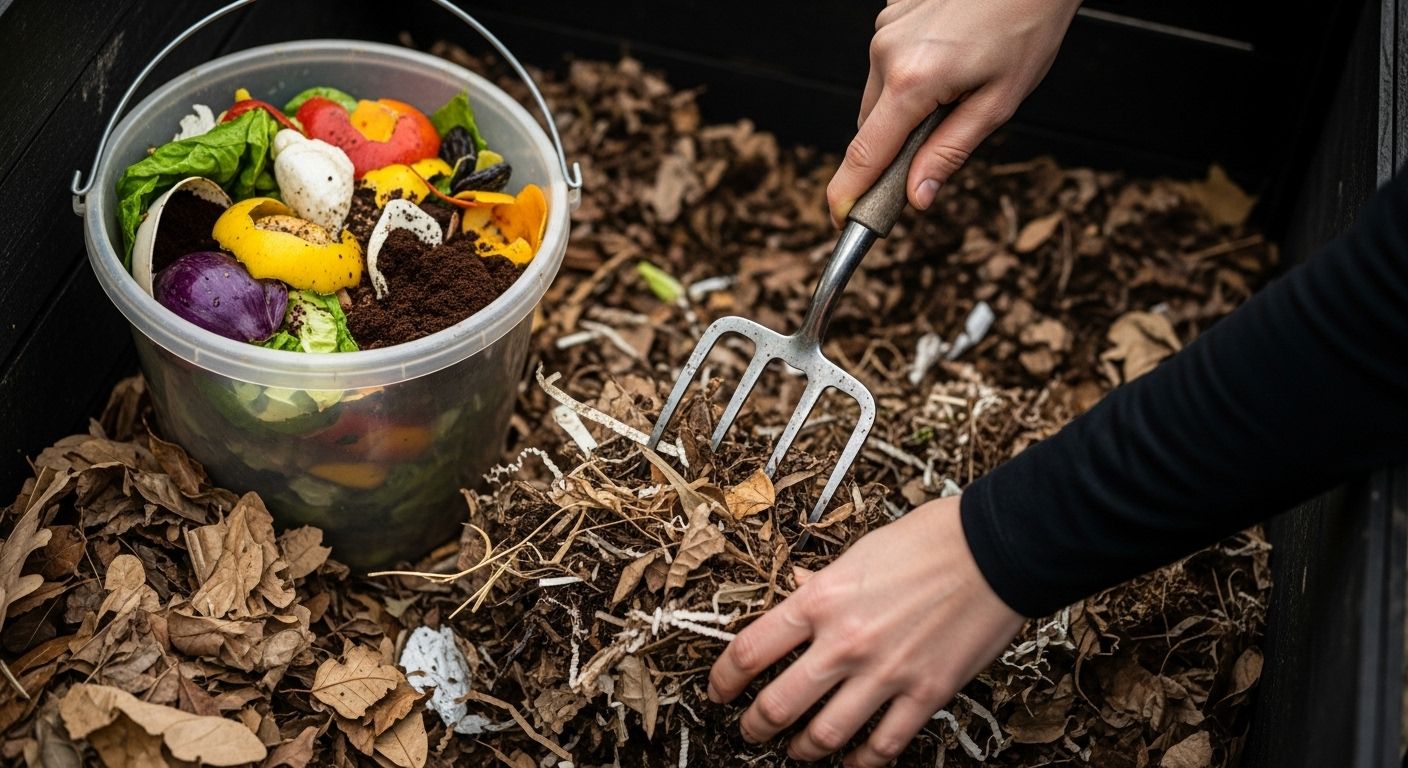 mélange déchets compost maison