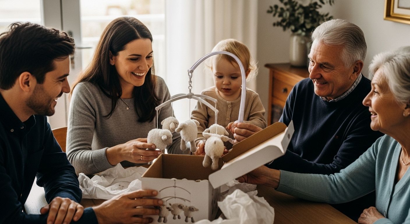 cadeau mobile mouton famille