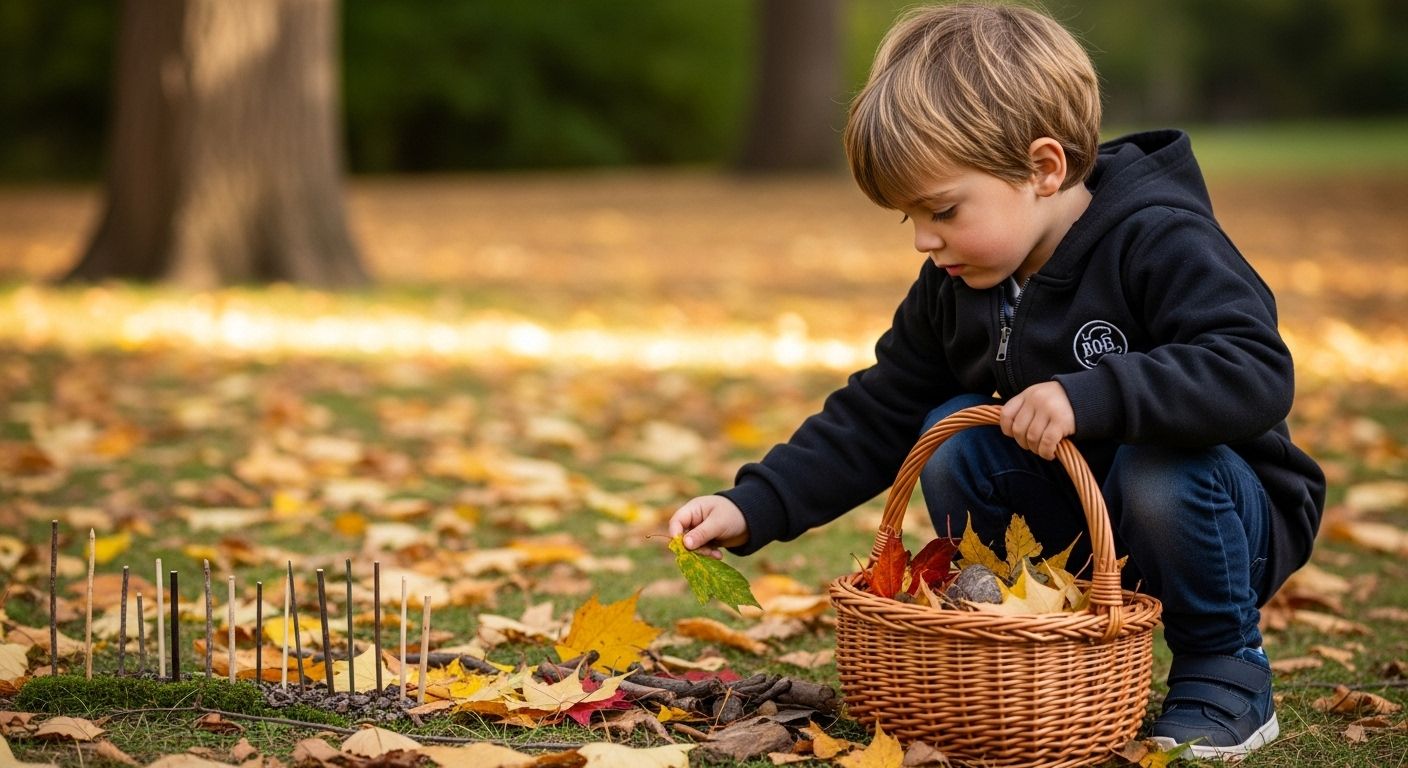 land art automne collecte maternelle