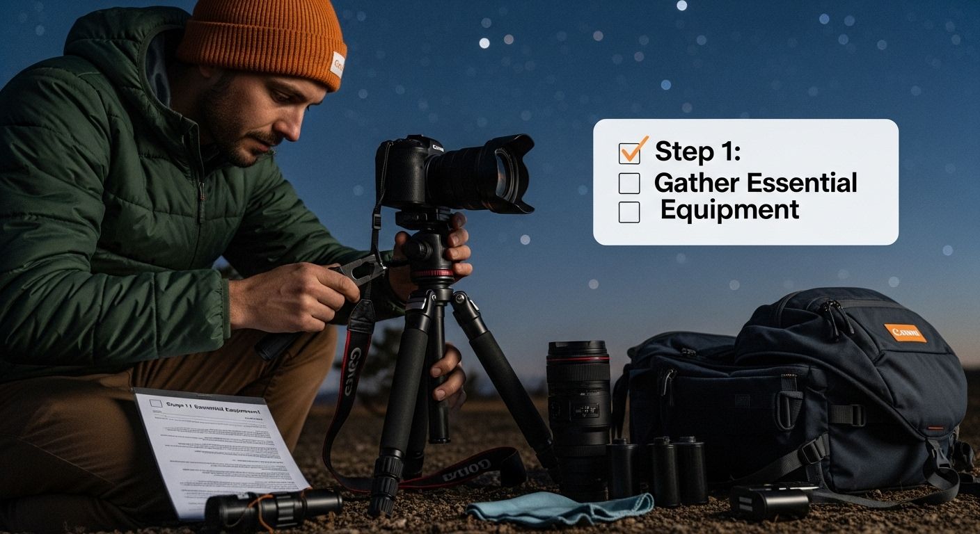 night sky photography equipment setup