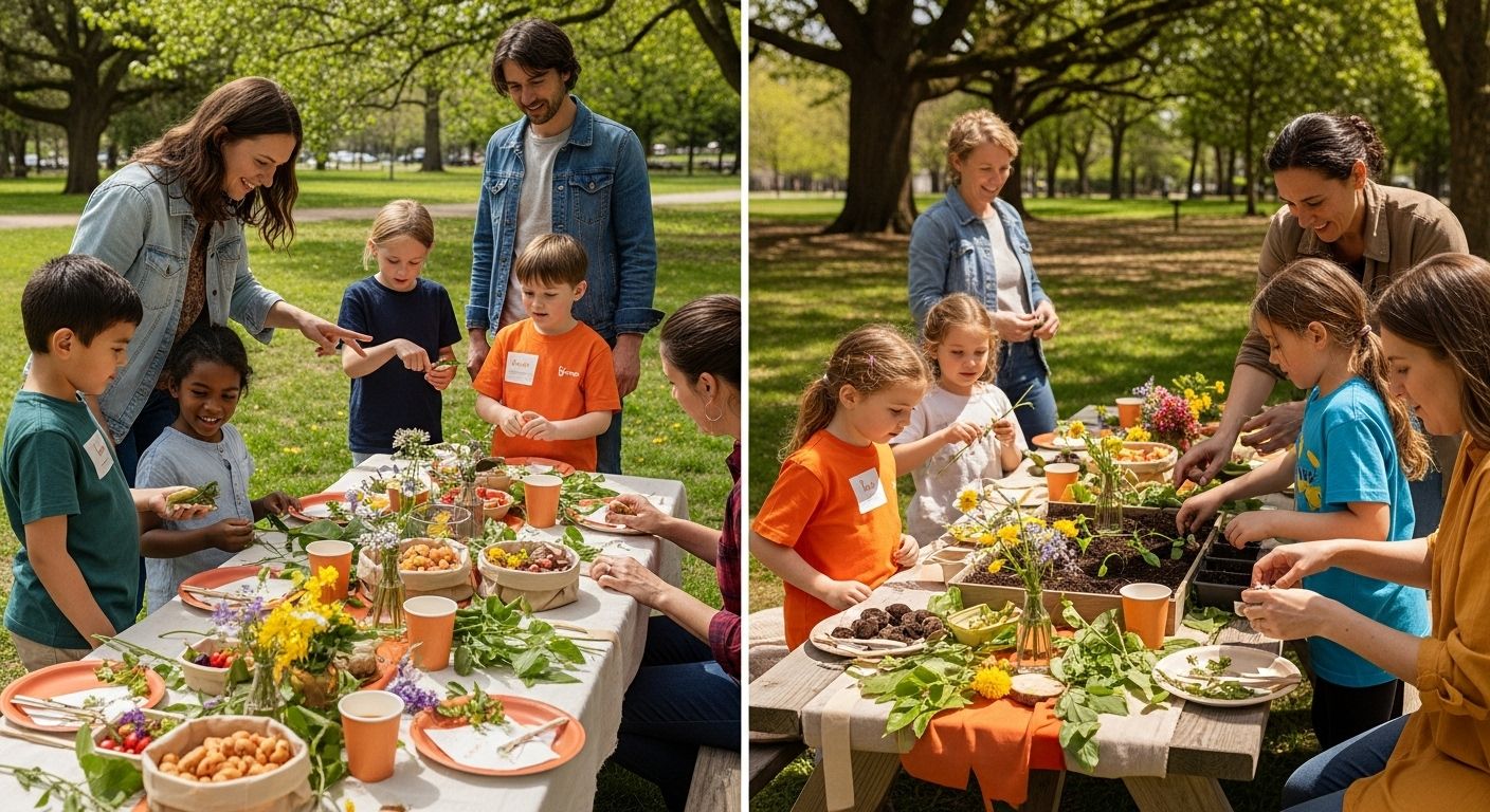 nature birthday party, kids outdoor celebration, eco-friendly decorations