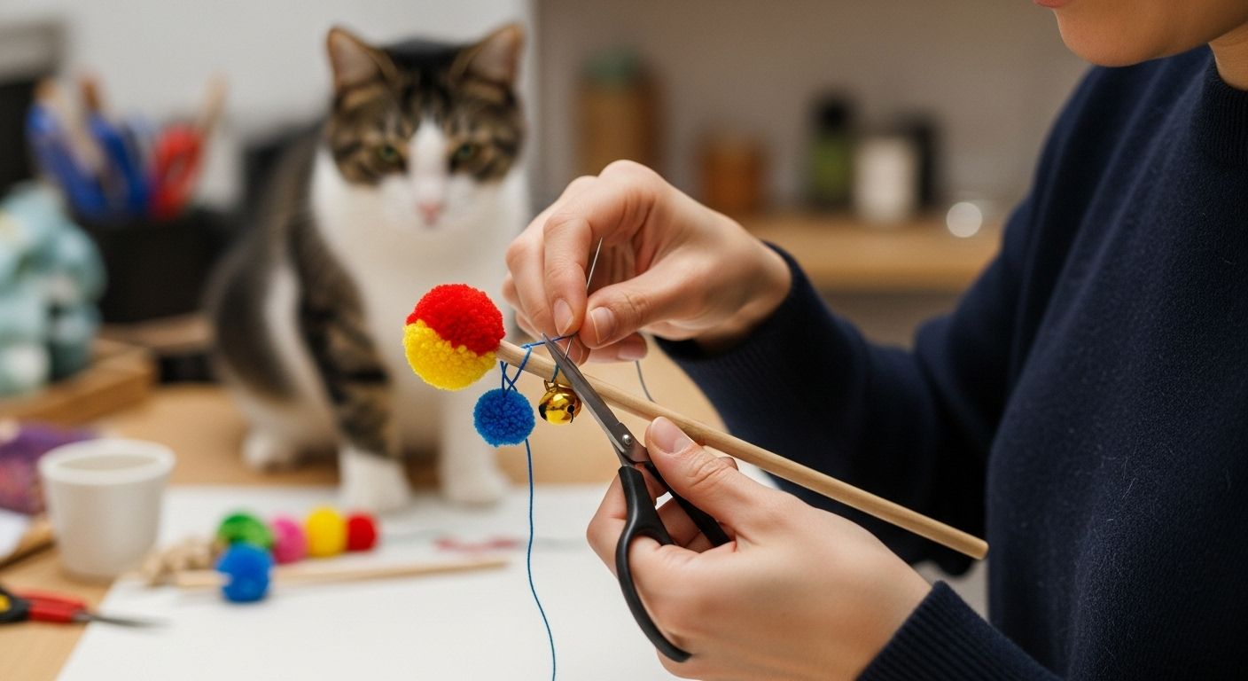 assemblage jouet chat fait maison