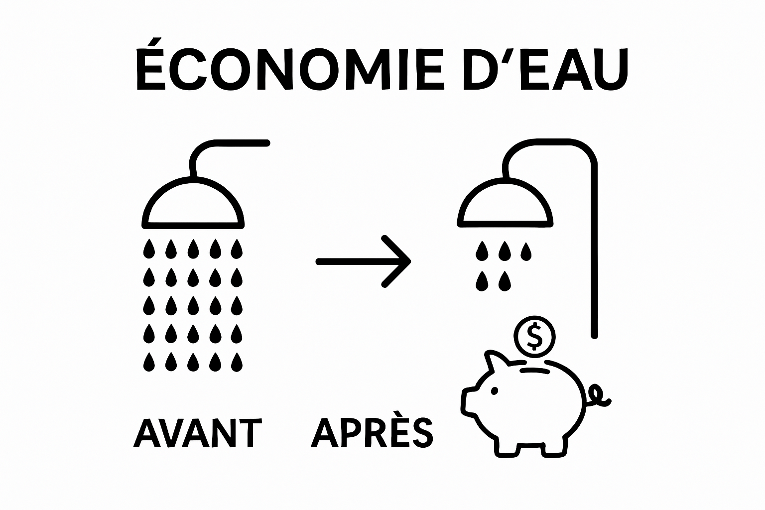 comparison of standard and water-saving showerheads