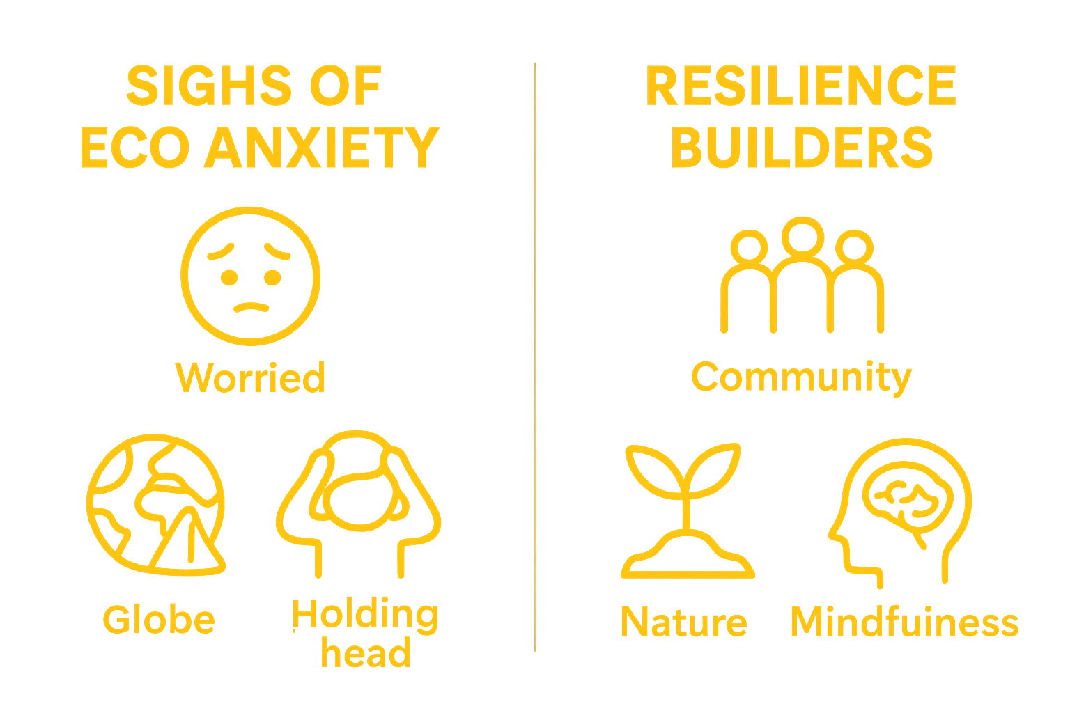 Comparison of eco anxiety symptoms and resilience factors