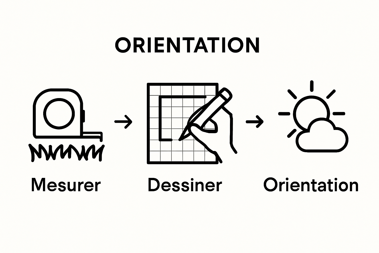 Infographic showing three steps for planning a 20m2 garden shed: measuring the space, sketching a plan, and checking sun exposure.