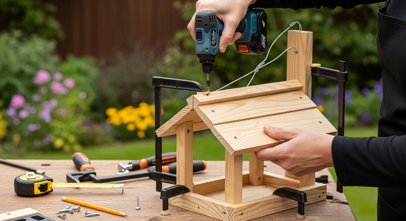 assemblage mangeoire rouge gorge