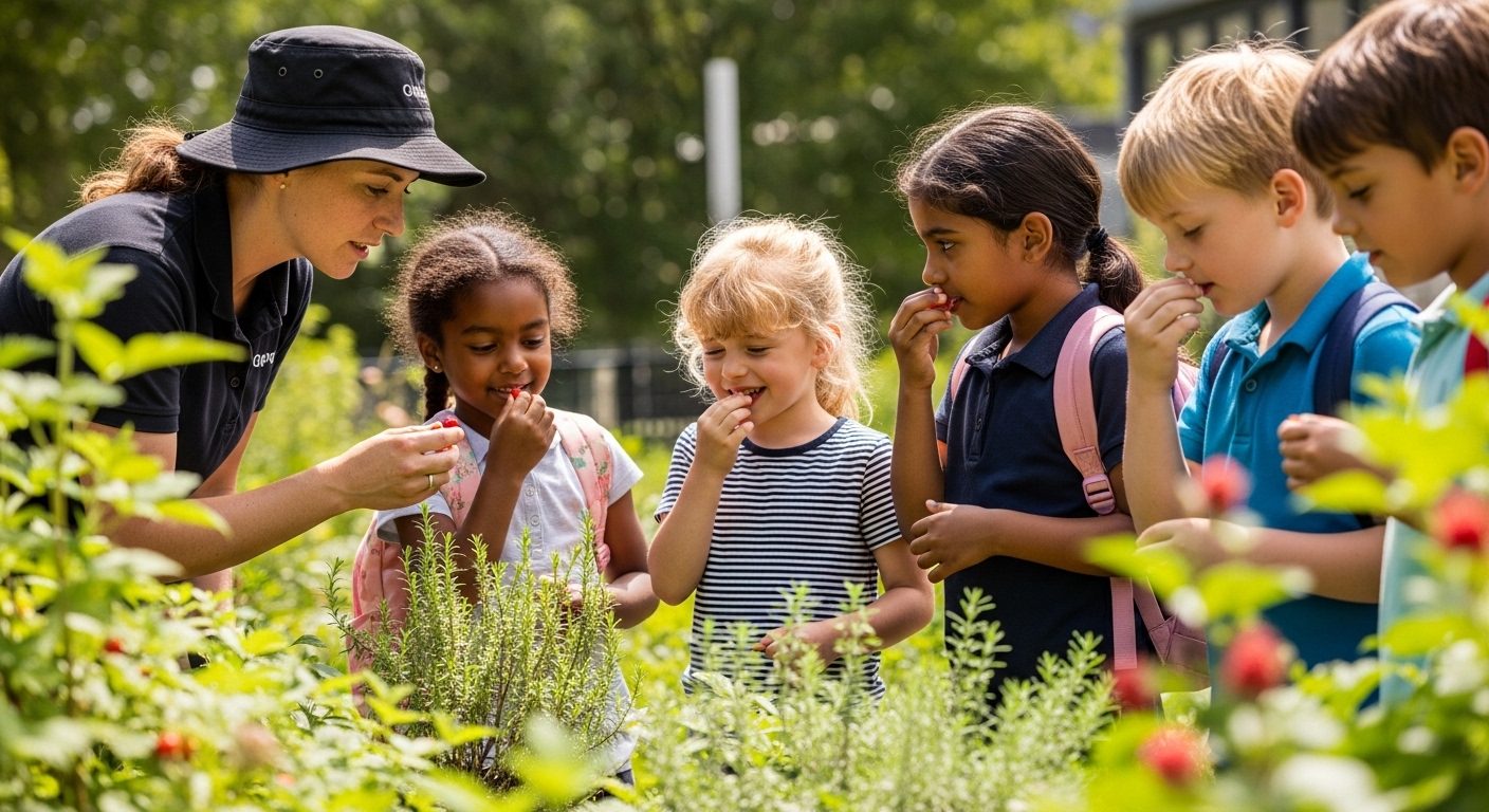 exploration sensorielle jardin enfants