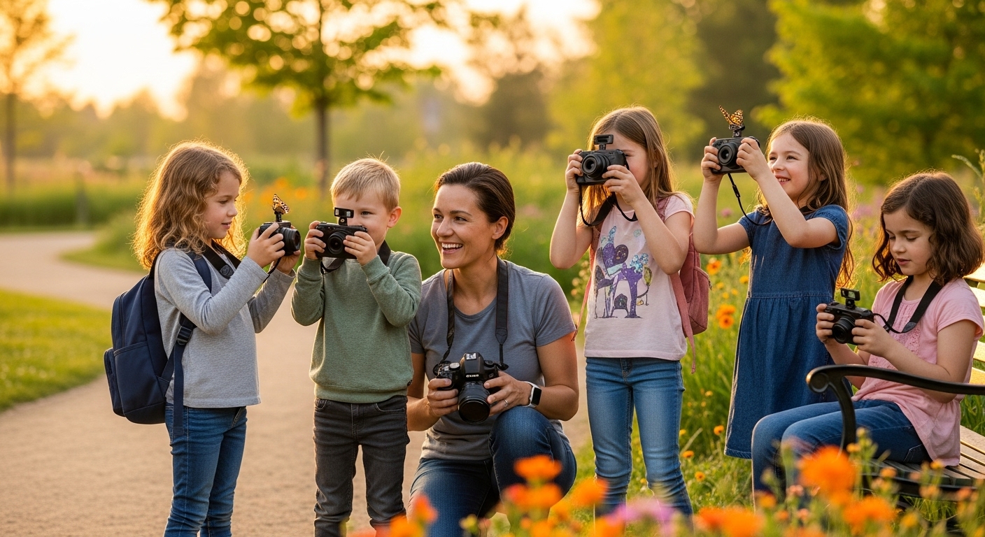 enfant photographie apprentissage parc