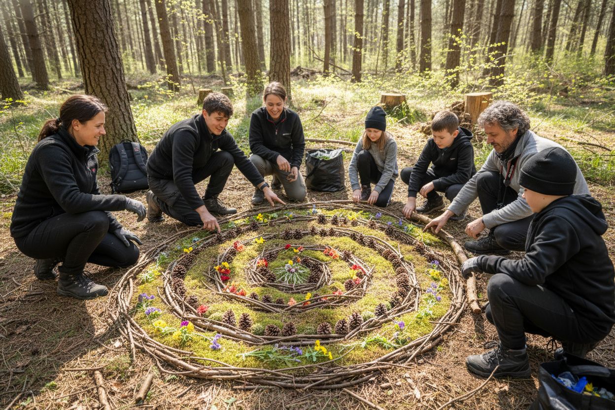 land art famille nature