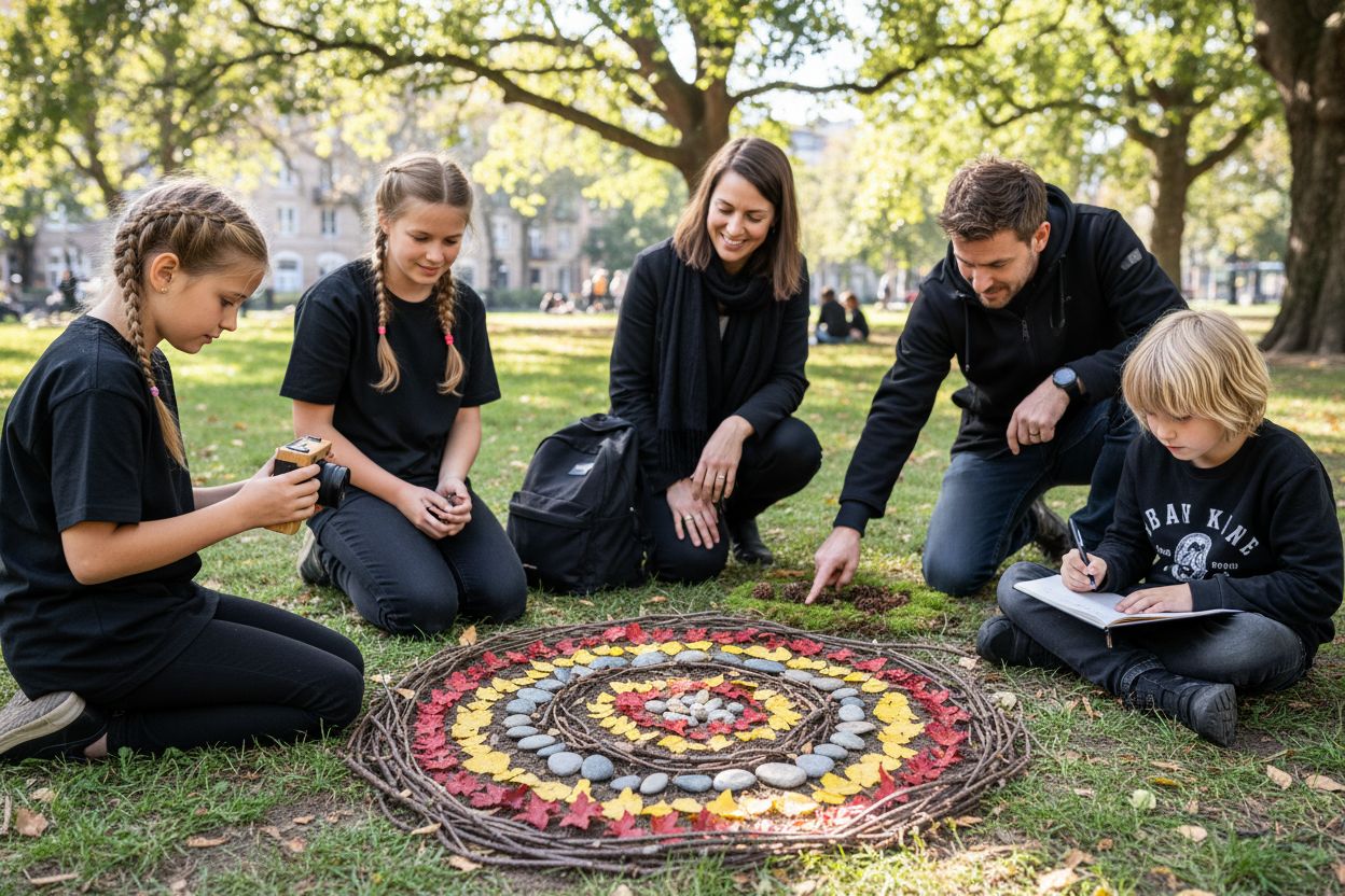 enfants land art nature