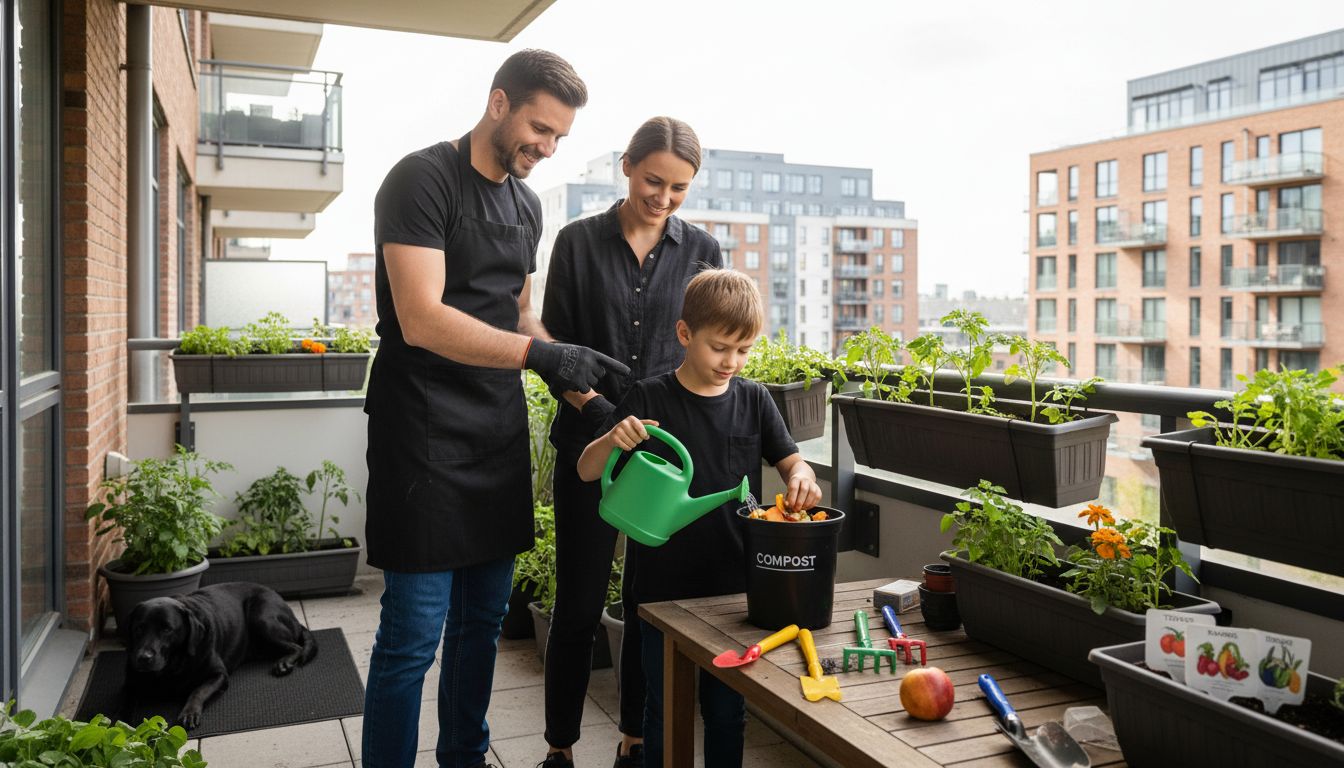famille potager urbain