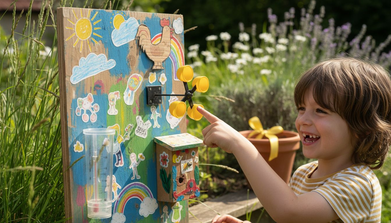 decorated diy weather station