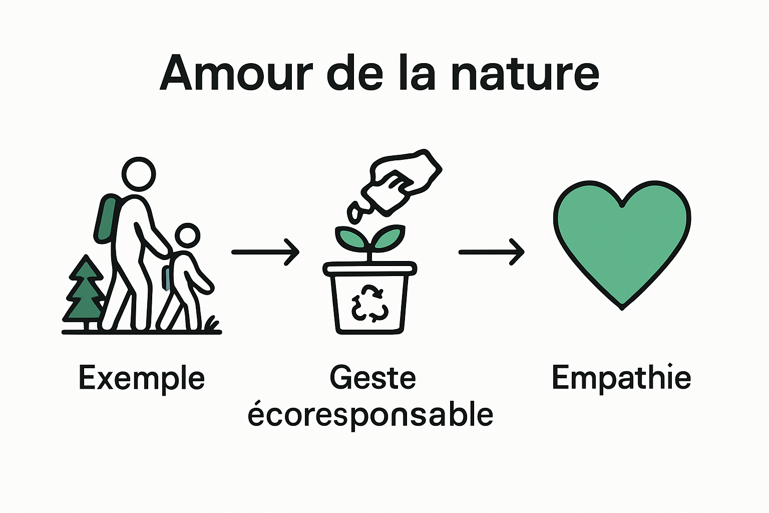 Processus familial de transmission amour nature