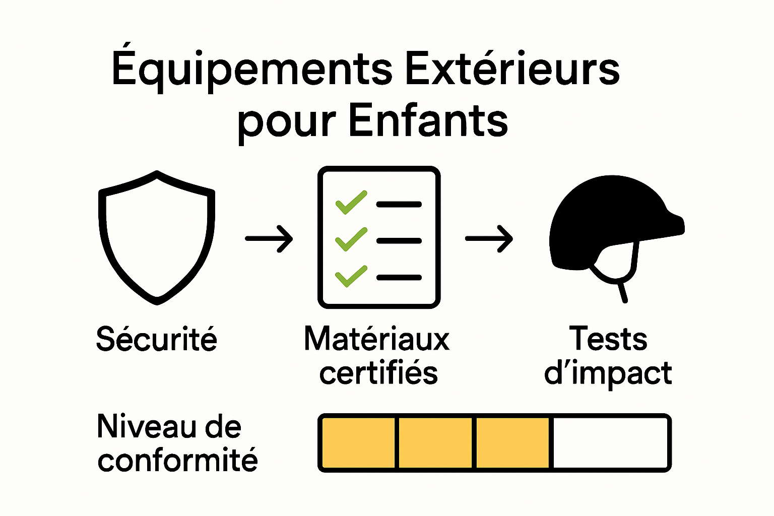 Infographic on safety norms for children’s outdoor equipment