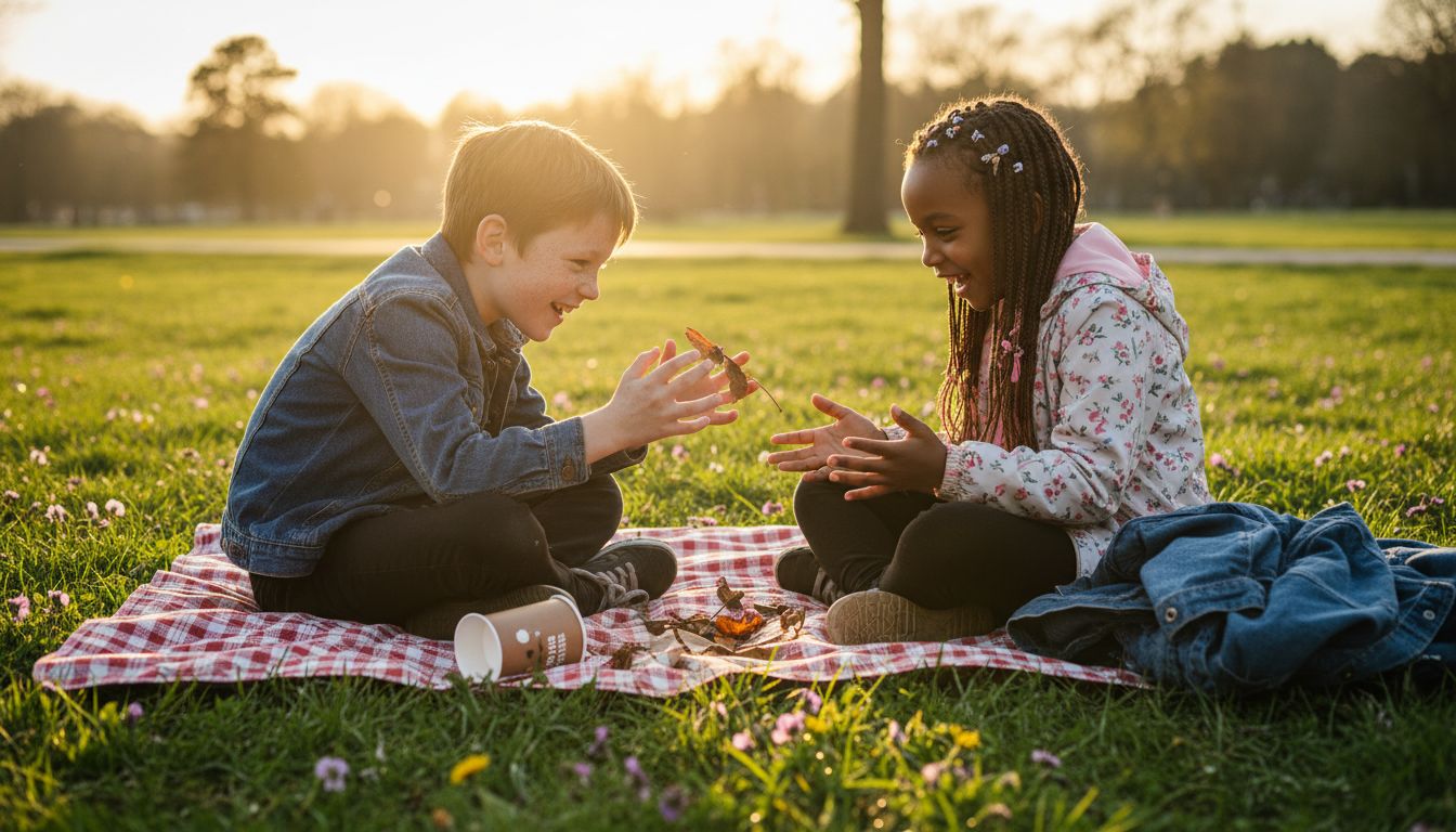 Des enfants partagent leurs histoires d’aventures en pleine nature