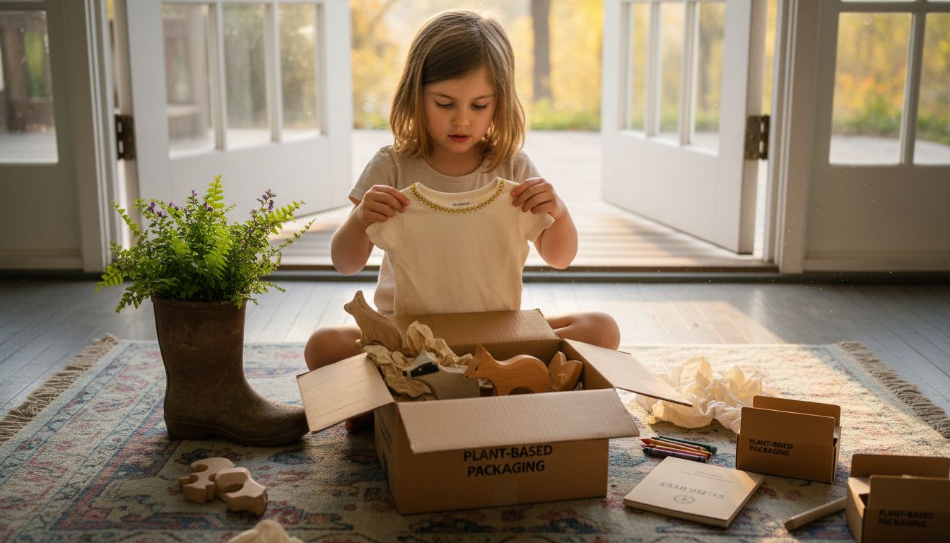 Girl explores sustainable gift assortment