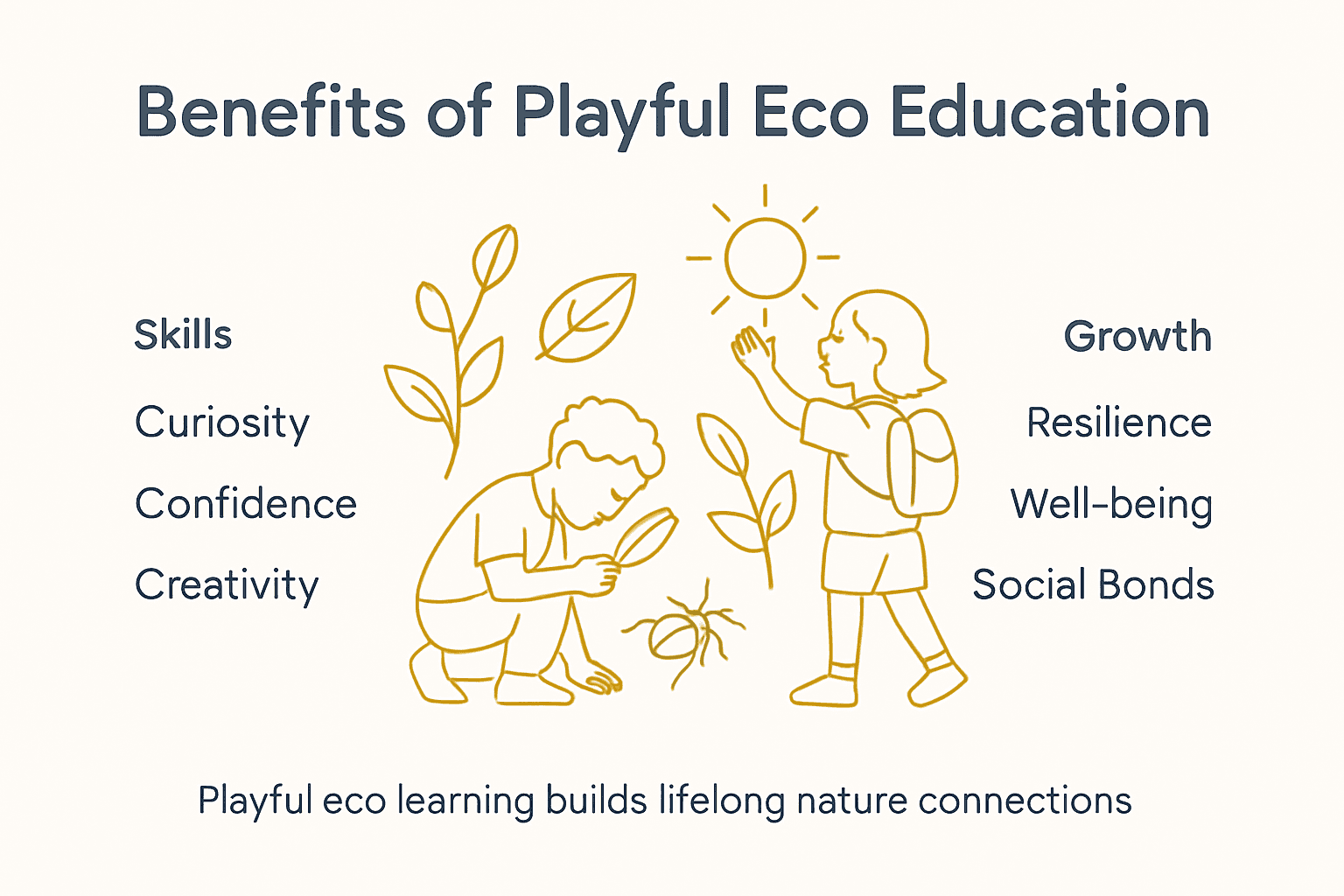 Infographic of playful eco education benefits