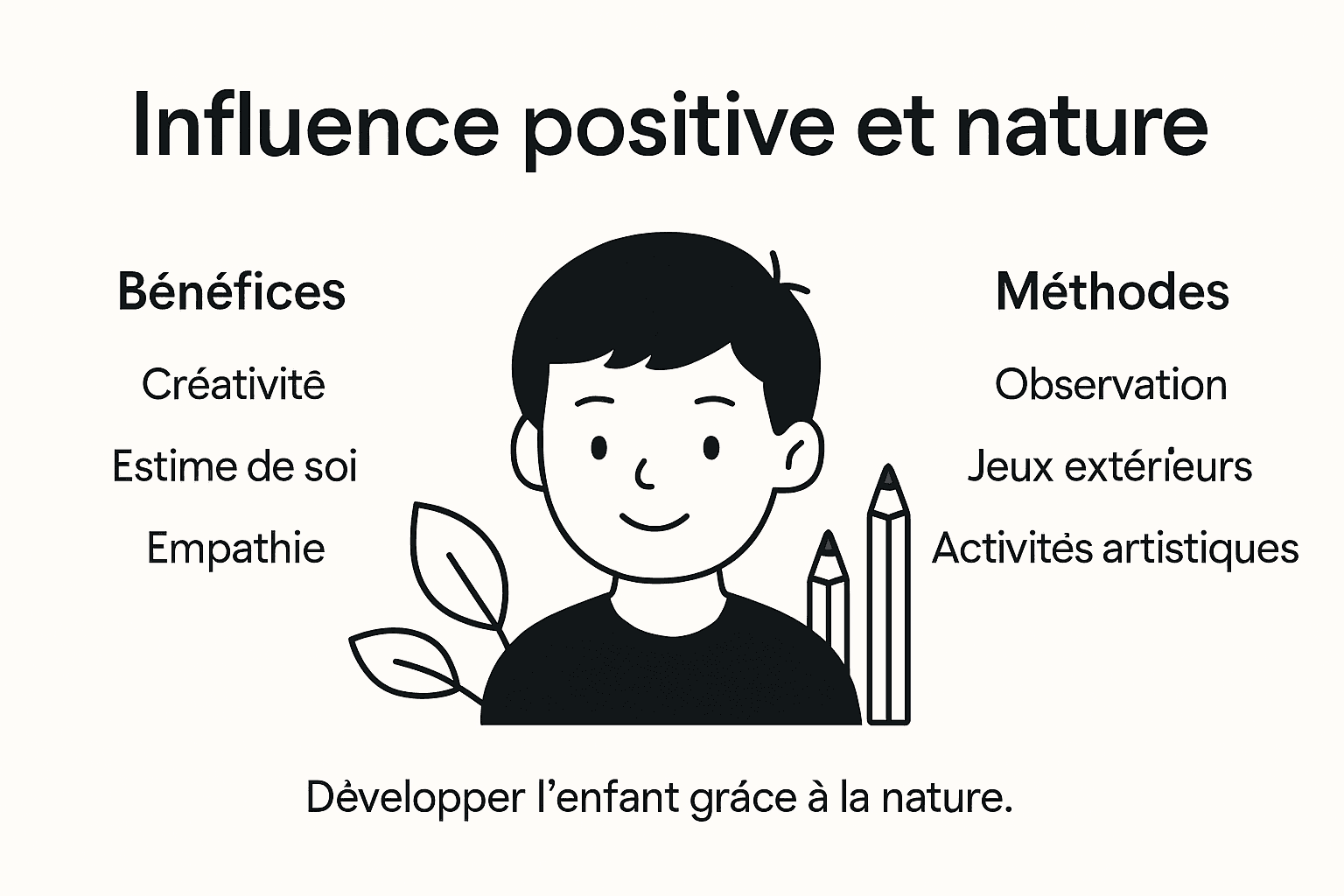 Infographie : comment le contact avec la nature favorise le bien-être et le développement des enfants