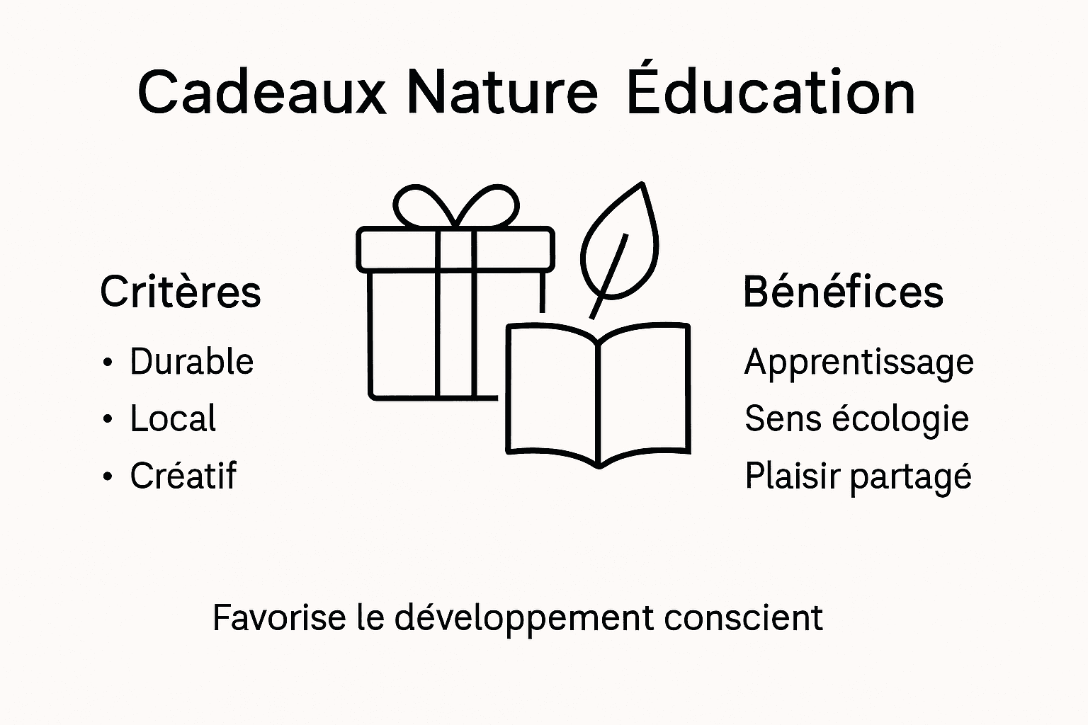Infographie : des idées de cadeaux éducatifs et respectueux de l’environnement