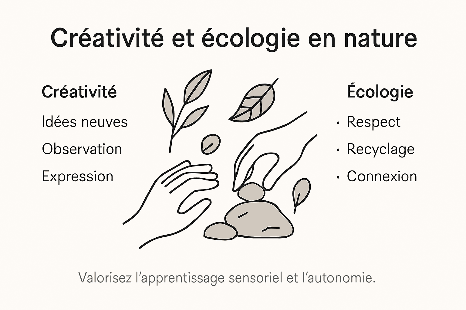 Découvrez notre infographie dédiée aux activités manuelles en pleine nature : une invitation à laisser libre cours à sa créativité tout en adoptant une démarche écologique.