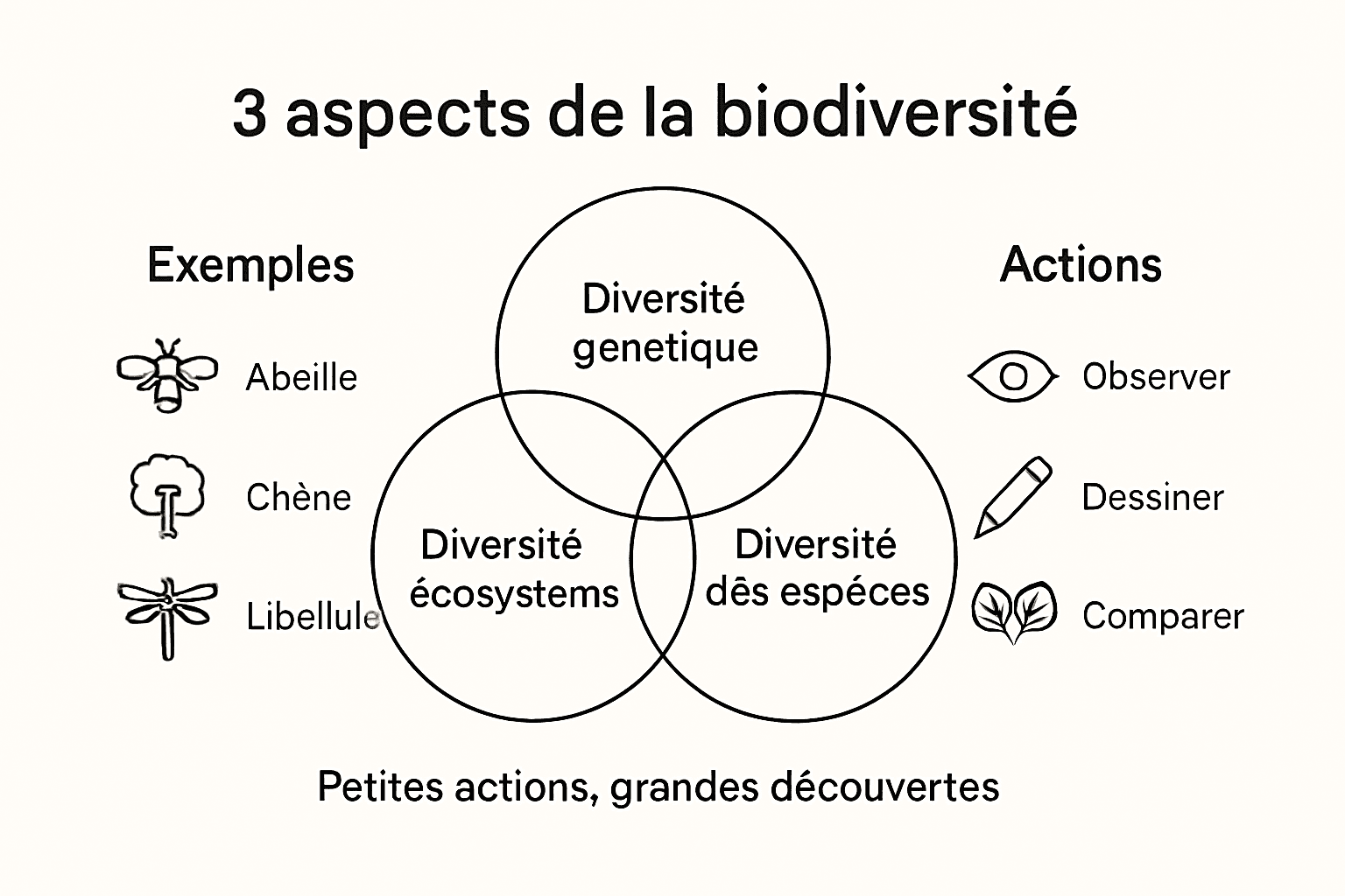 Infographie : les points clés de la biodiversité expliqués aux enfants