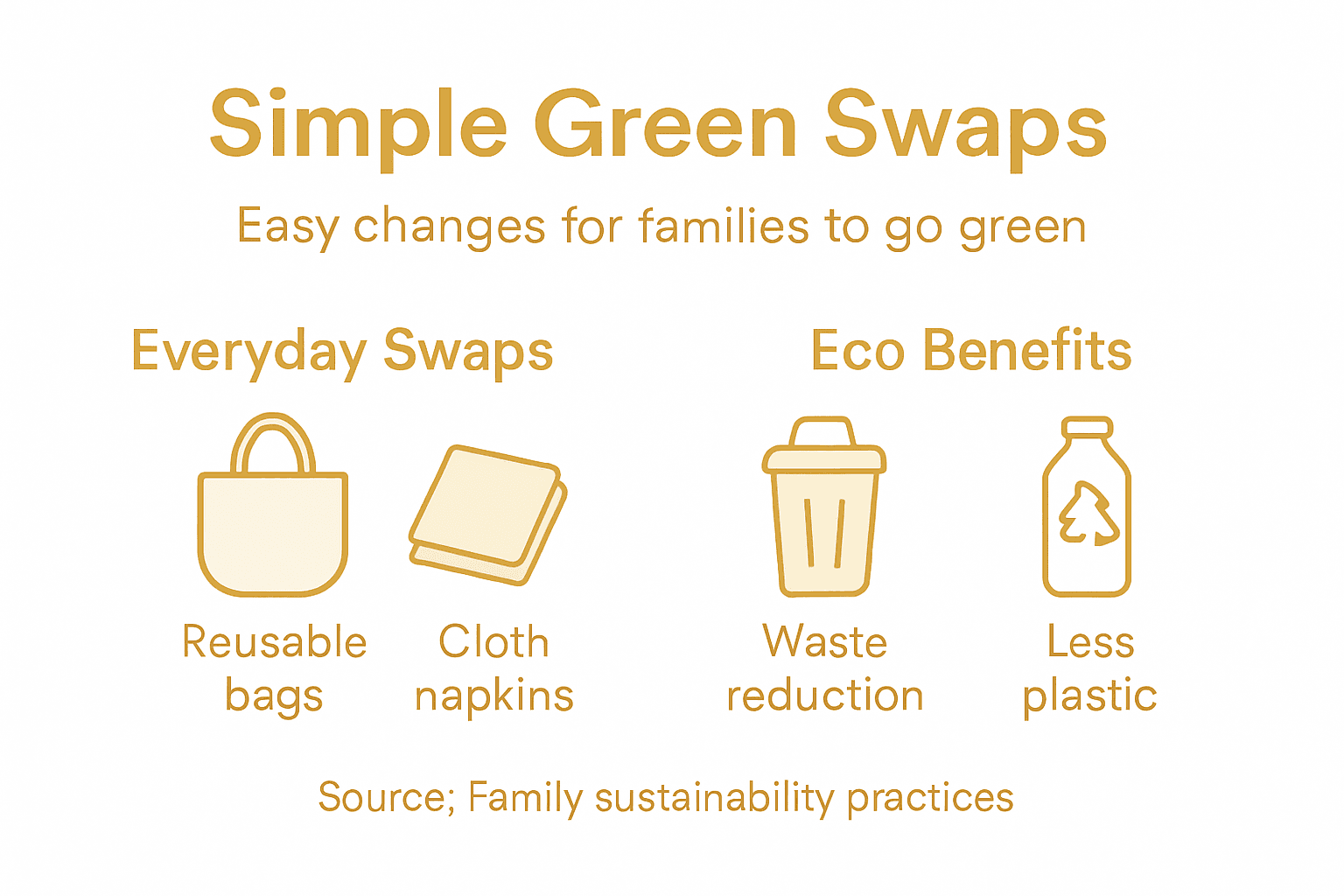 Infographic simple swaps for eco-friendly family life