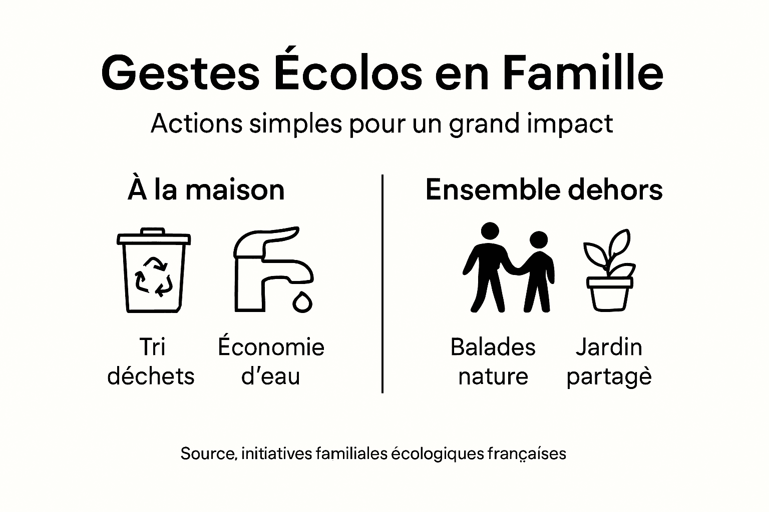 Infographie : les gestes écolos à adopter en famille