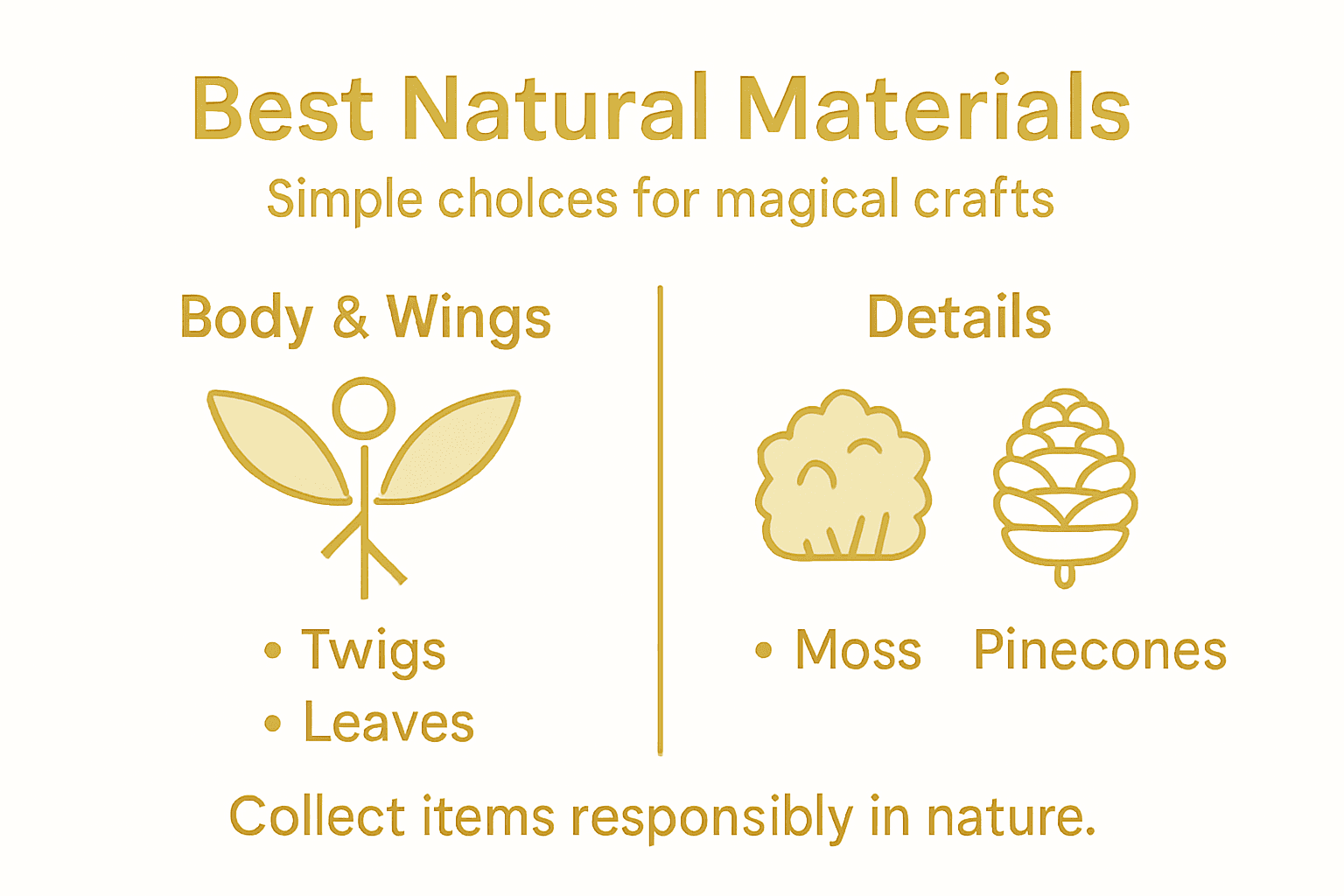 Infographic of top fairy craft materials