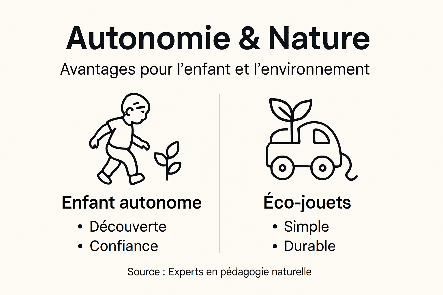 Infographie : comment la nature favorise l’autonomie chez l’enfant