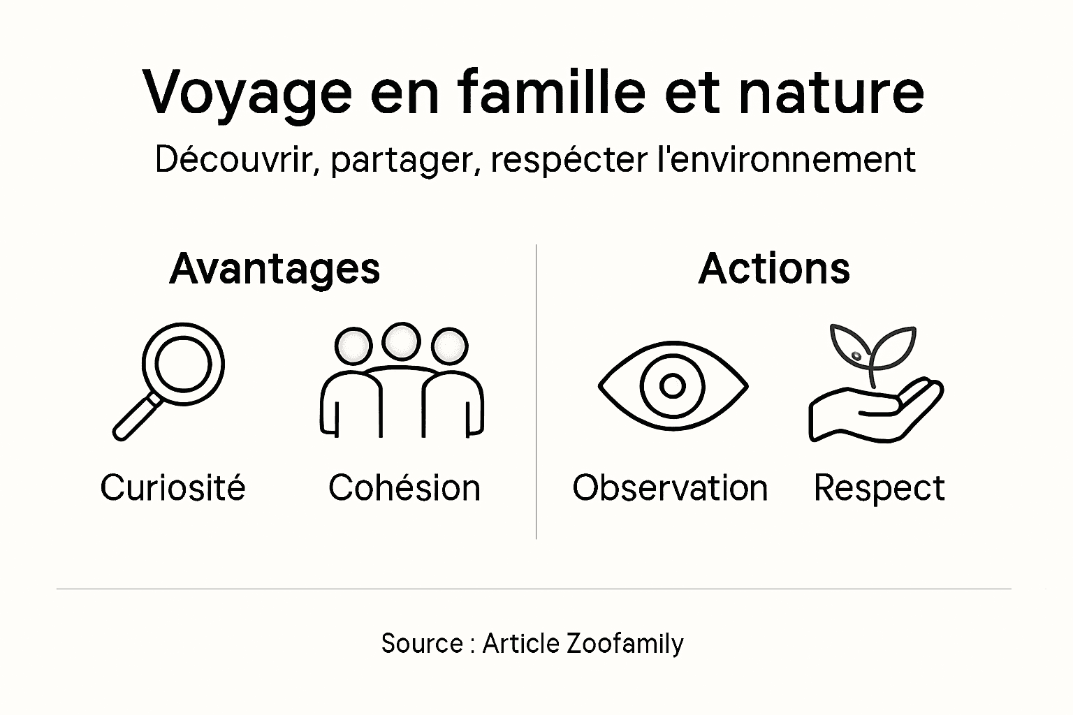 Infographie : pourquoi partir en famille à la découverte de la nature ?