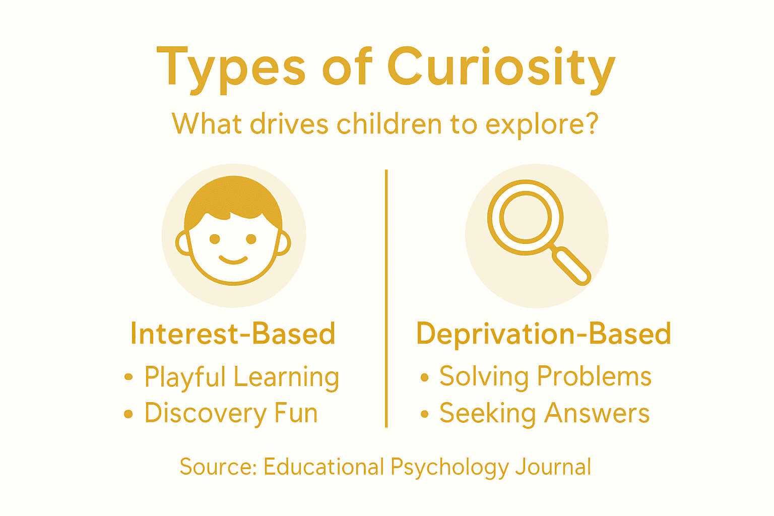 Infographic comparing types of child curiosity