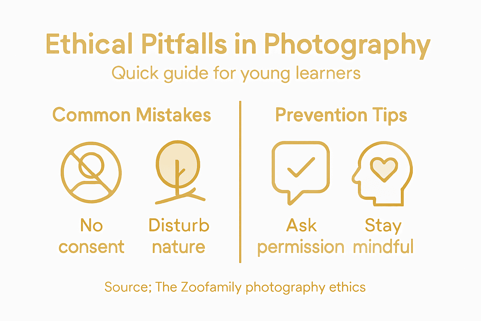 Infographic on photography ethics mistakes and tips