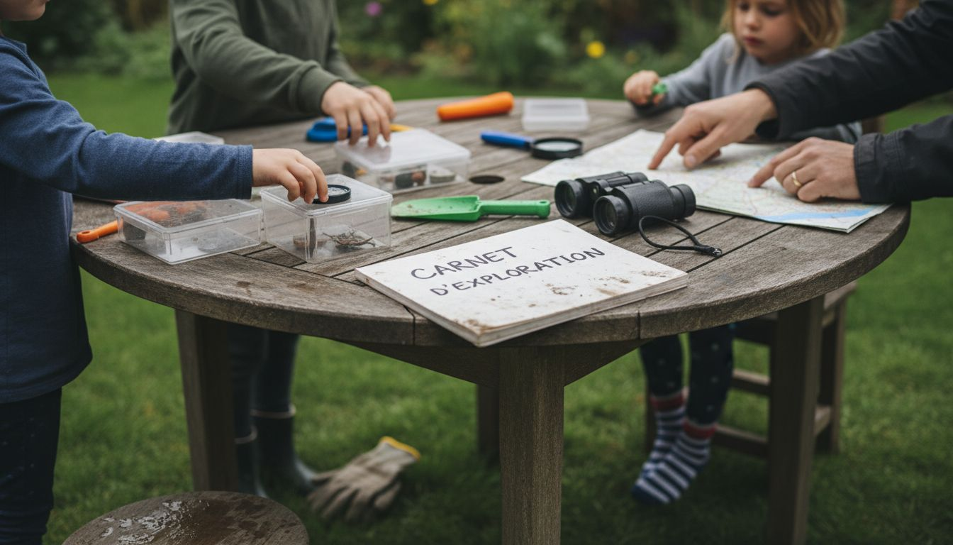 Kit d’activités ludiques pour enfants à disposer sur une table