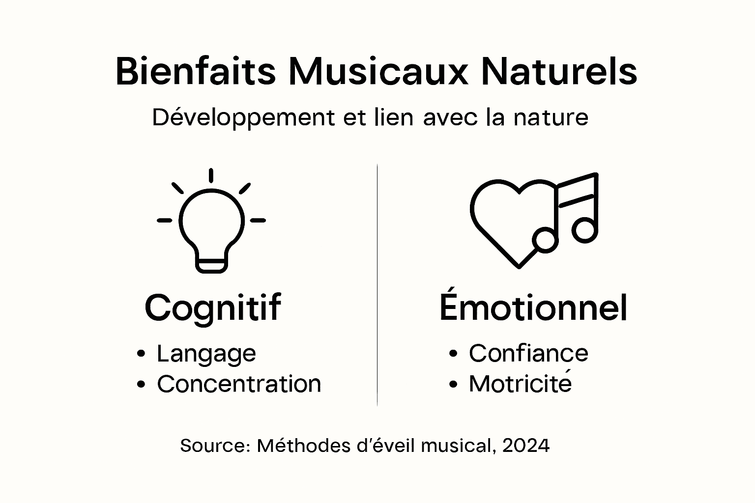 Infographie : comment l’éveil musical favorise le développement naturel des enfants