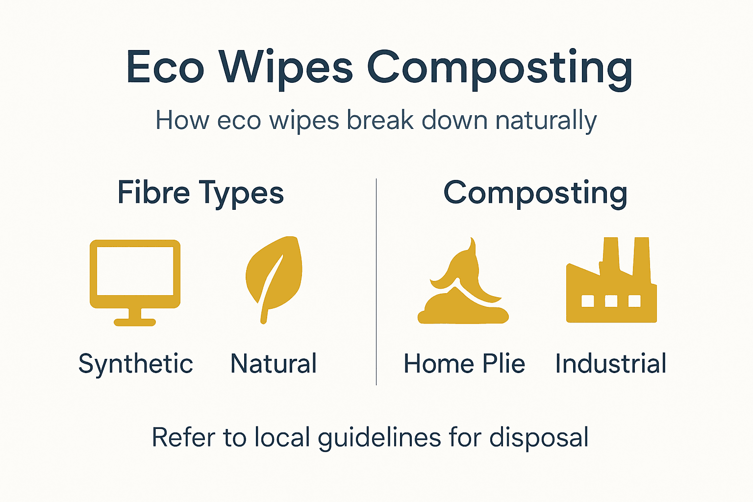 Infographic showing compostability of eco-friendly wipes
