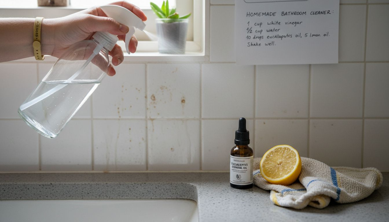 Close up of eco cleaner in bathroom