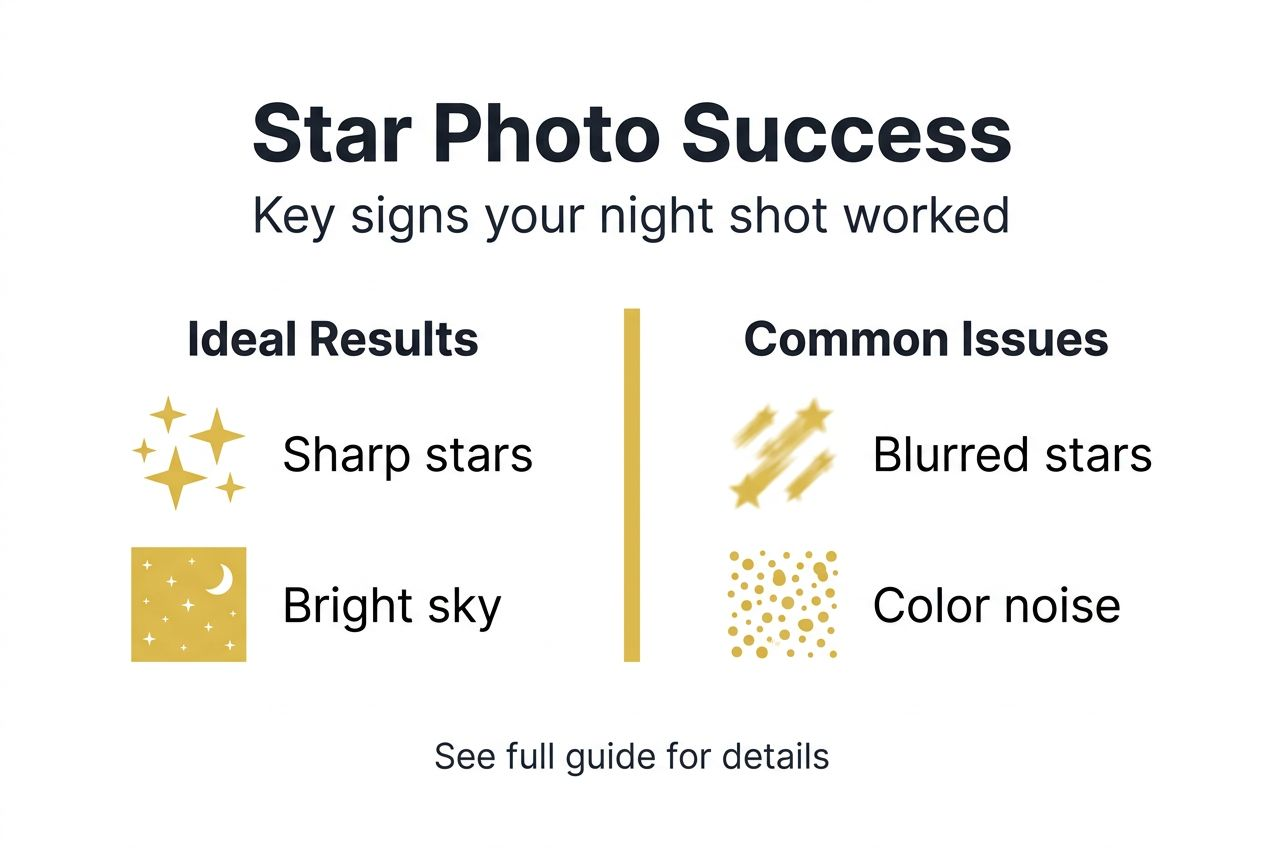 Infographic checklist for star photo results